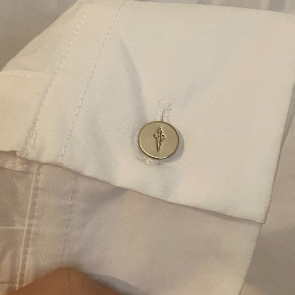 Made in Italy Cesare Paciotti Button Down with Dagger Neck Detail - Picture 4 of 5